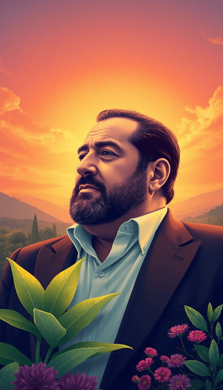 Vector Illustration Style James Gandolfini As Tony Soprano Wallpaper Design
