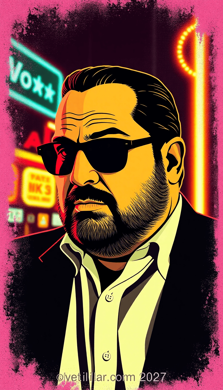 Vector Illustration Style James Gandolfini As Tony Soprano