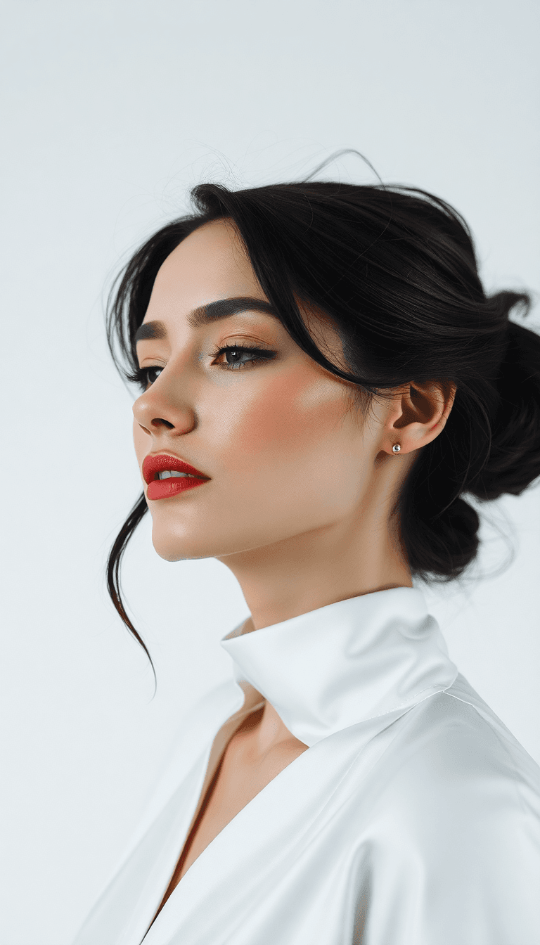 Eine Elegante Schwarzhaarige Frau Mit Türkise Strähnchen Lächelt, Sie Sieht Sehr Hübsch Aus
Wie Ein Model, Ganz Körper Aufnahme