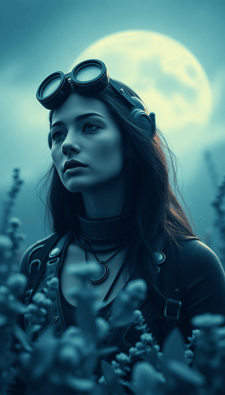 A Futuristic, Steampunk Woman
in The Style Of A Photo Taken On Film, Film Grain, Vintage, 8k Ultra-fine Detail, Private Press, Associated Press Photo, Masterpiece, Cinematic