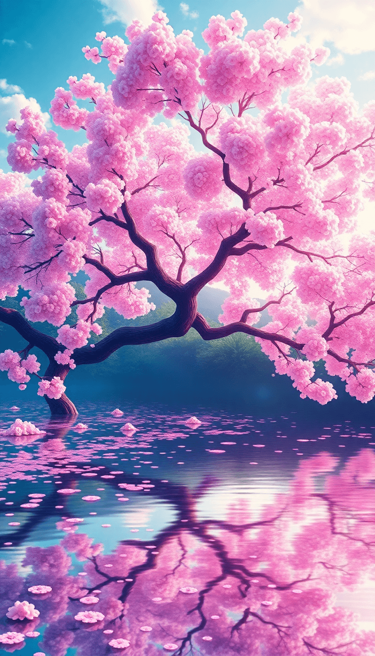 Wallpaper For Samsung M11 Model Phone. Here Will Be Anime Theme, Cherryblossom Flower Tree Theme In The Background. And It Will Be Written, I Want To Be A Game Designer, I Am Kayum